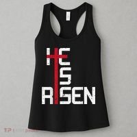 He Is Risen Cross Jesus Easter Christian Religiousns Women's Tank Top thumb 3