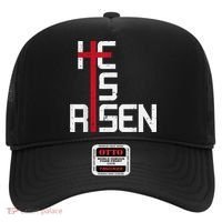 He Is Risen Cross Jesus Easter Christian Religiousns Hat thumb 0