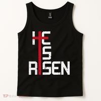 He Is Risen Cross Jesus Easter Christian Religiousns Tank Top thumb 2