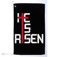 He Is Risen Cross Jesus Easter Christian Religiousns Golf Towel thumb 0
