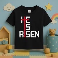 He Is Risen Cross Jesus Easter Christian Religiousns Toddler T-Shirt thumb 3