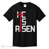He Is Risen Cross Jesus Easter Christian Religiousns Kids T-Shirt thumb 0