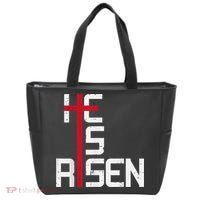 He Is Risen Cross Jesus Easter Christian Religiousns Tote Bag thumb 0