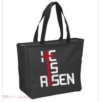 He Is Risen Cross Jesus Easter Christian Religiousns Tote Bag thumb 2