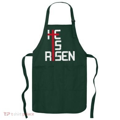 He Is Risen Cross Jesus Easter Christian Religiousns Apron