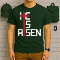 He Is Risen Cross Jesus Easter Christian Religiousns T-Shirt thumb 6
