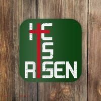 He Is Risen Cross Jesus Easter Christian Religiousns Coaster thumb 0