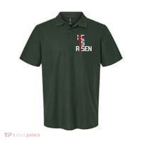 He Is Risen Cross Jesus Easter Christian Religiousns Polo thumb 0