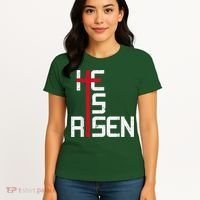 He Is Risen Cross Jesus Easter Christian Religiousns Women's T-Shirt thumb 4