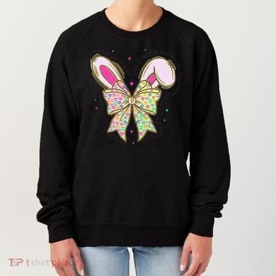 He Is Risen Easter Cross Coquette Jesus Christian Religious Women's Sweatshirt