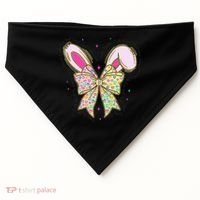 He Is Risen Easter Cross Coquette Jesus Christian Religious USA-Made Doggie Bandana thumb 0