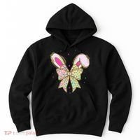 He Is Risen Easter Cross Coquette Jesus Christian Religious Hoodie thumb 0
