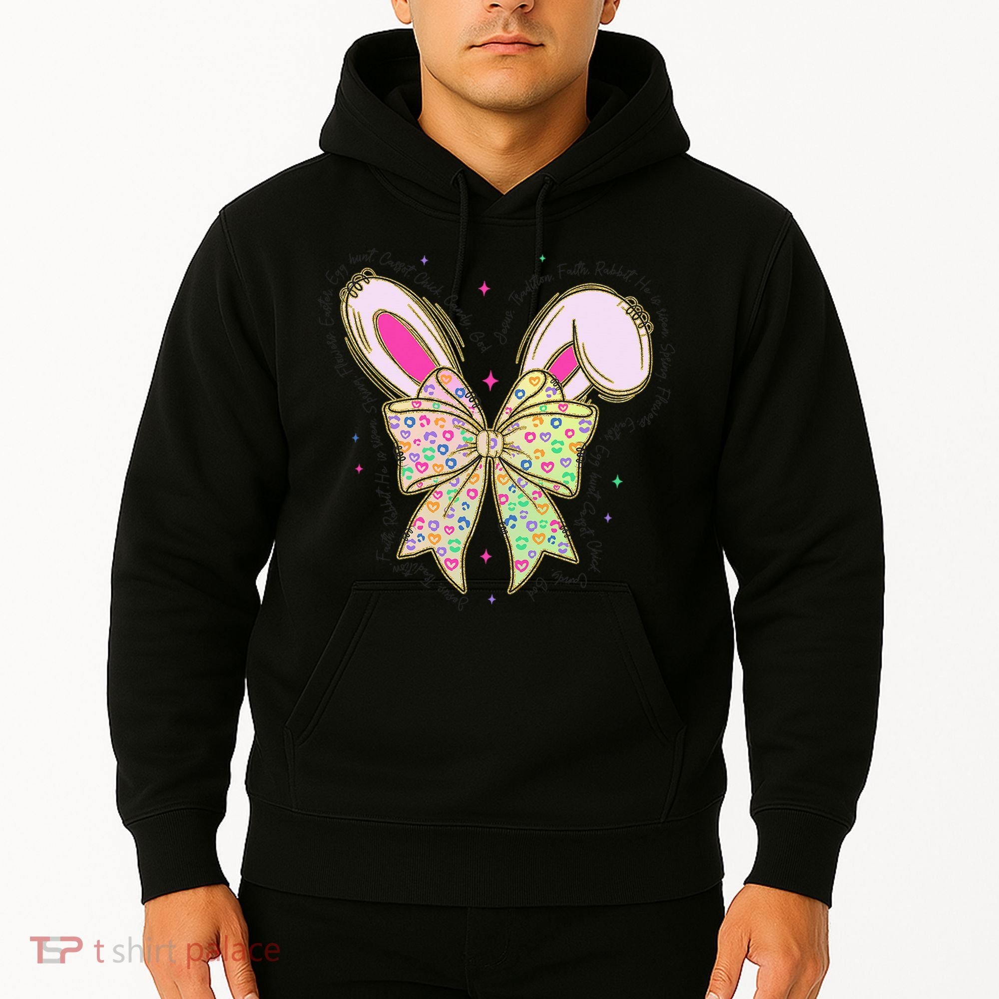 He Is Risen Easter Cross Coquette Jesus Christian Religious Hoodie