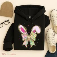 He Is Risen Easter Cross Coquette Jesus Christian Religious Hoodie thumb 4