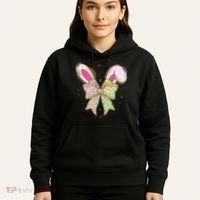 He Is Risen Easter Cross Coquette Jesus Christian Religious Hoodie thumb 5