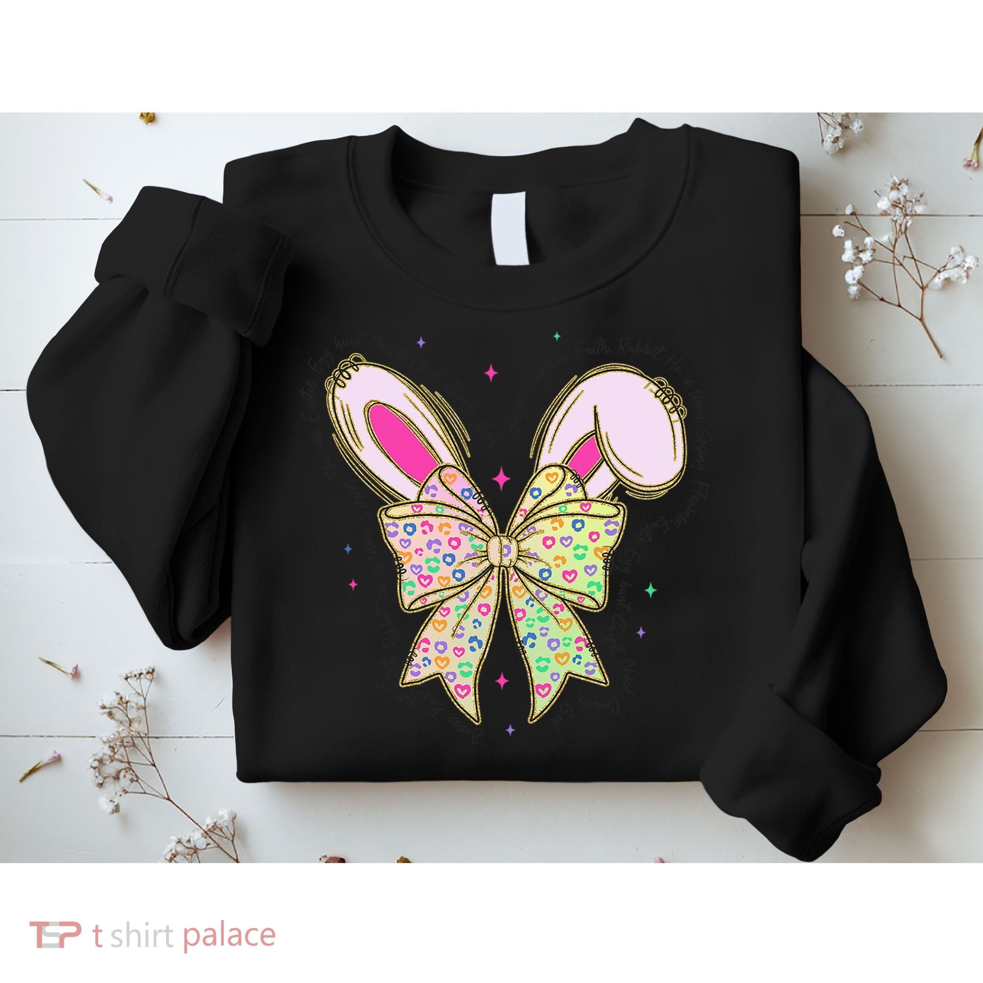 He Is Risen Easter Cross Coquette Jesus Christian Religious Sweatshirt