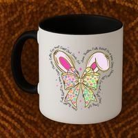 He Is Risen Easter Cross Coquette Jesus Christian Religious Coffee Mug thumb 2