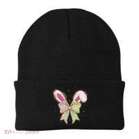 He Is Risen Easter Cross Coquette Jesus Christian Religious Beanie thumb 0