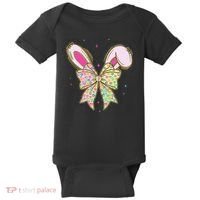 He Is Risen Easter Cross Coquette Jesus Christian Religious Baby Bodysuit thumb 0