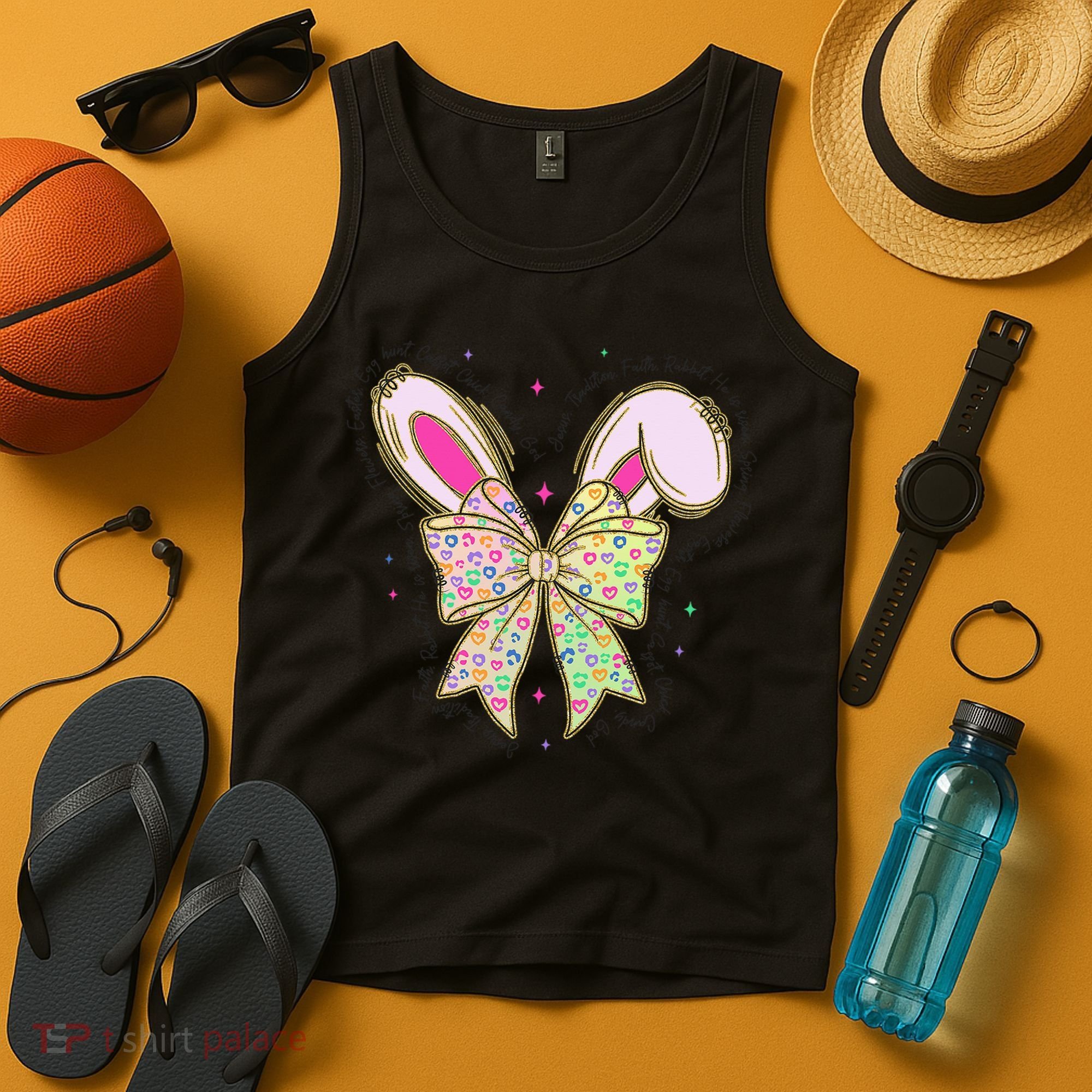 He Is Risen Easter Cross Coquette Jesus Christian Religious Tank Top