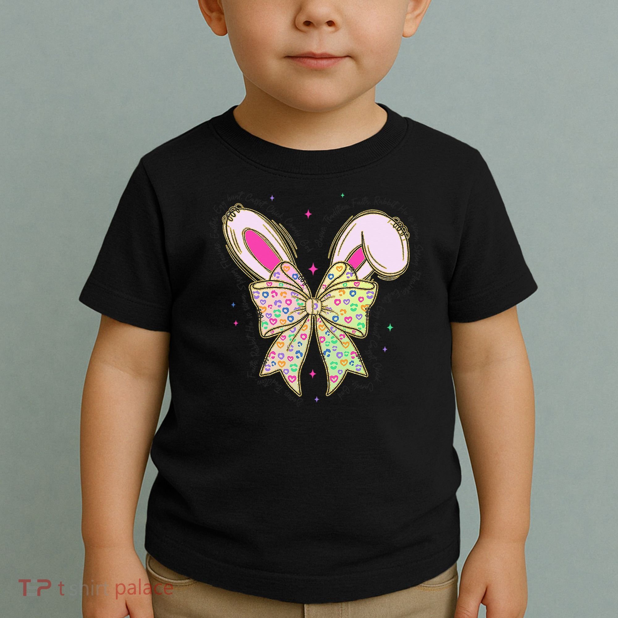 He Is Risen Easter Cross Coquette Jesus Christian Religious Toddler T-Shirt