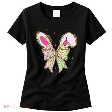 He Is Risen Easter Cross Coquette Jesus Christian Religious Women's T-Shirt
