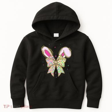 He Is Risen Easter Cross Coquette Jesus Christian Religious Kids Hoodie