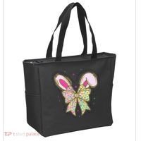 He Is Risen Easter Cross Coquette Jesus Christian Religious Tote Bag thumb 2