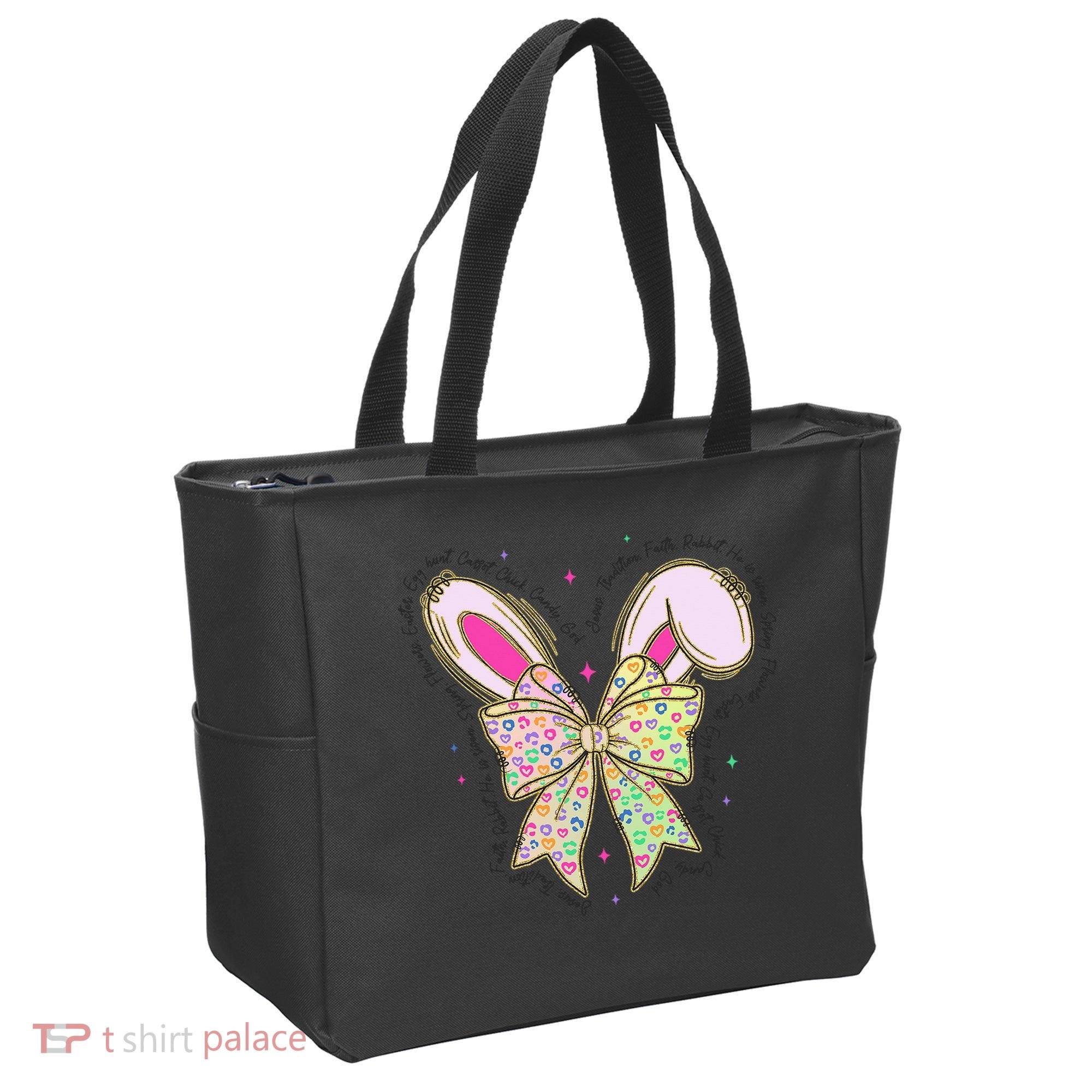 He Is Risen Easter Cross Coquette Jesus Christian Religious Tote Bag