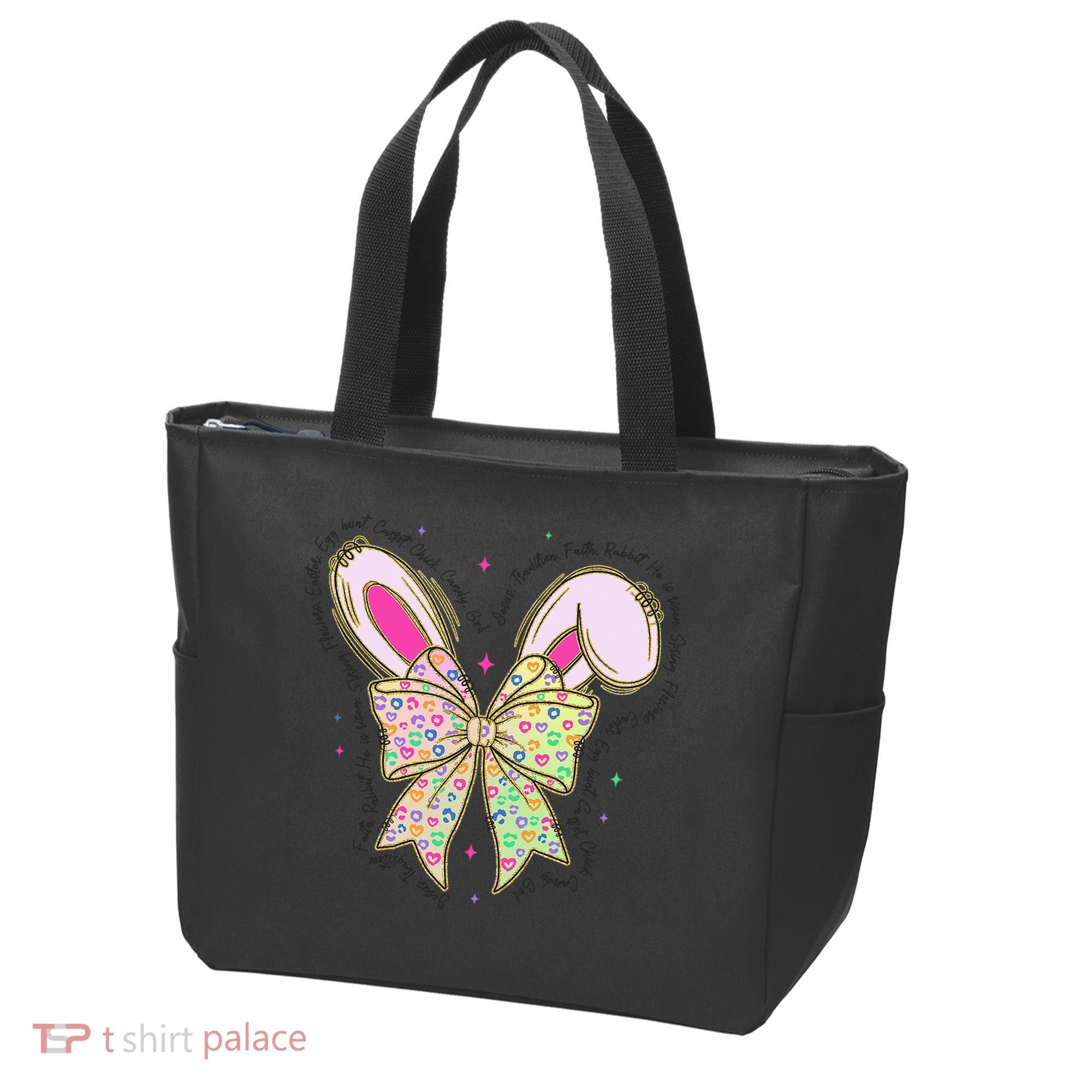 He Is Risen Easter Cross Coquette Jesus Christian Religious Tote Bag