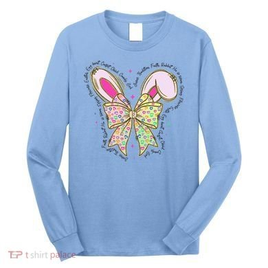 He Is Risen Easter Cross Coquette Jesus Christian Religious Long Sleeve Shirt