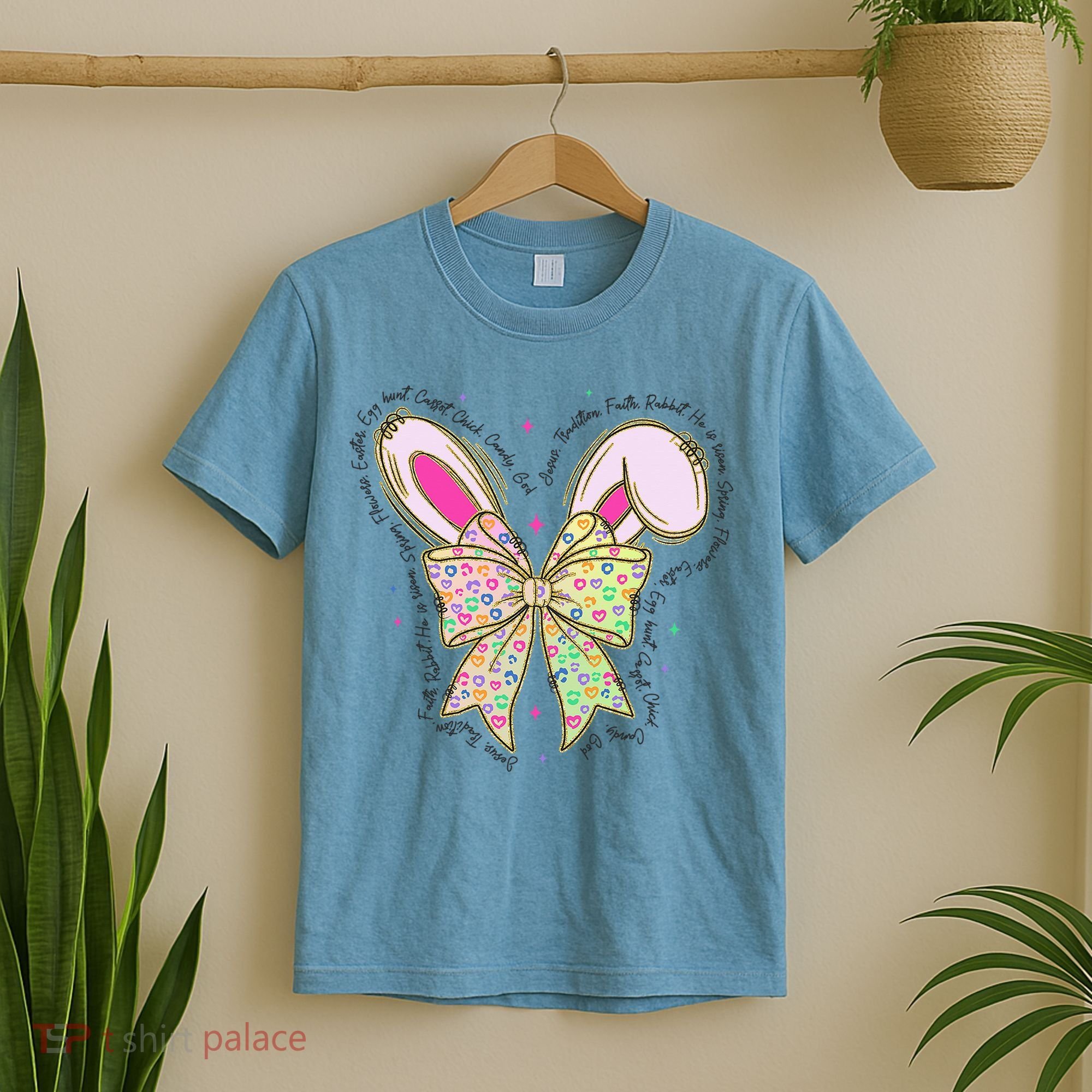 He Is Risen Easter Cross Coquette Jesus Christian Religious T-Shirt
