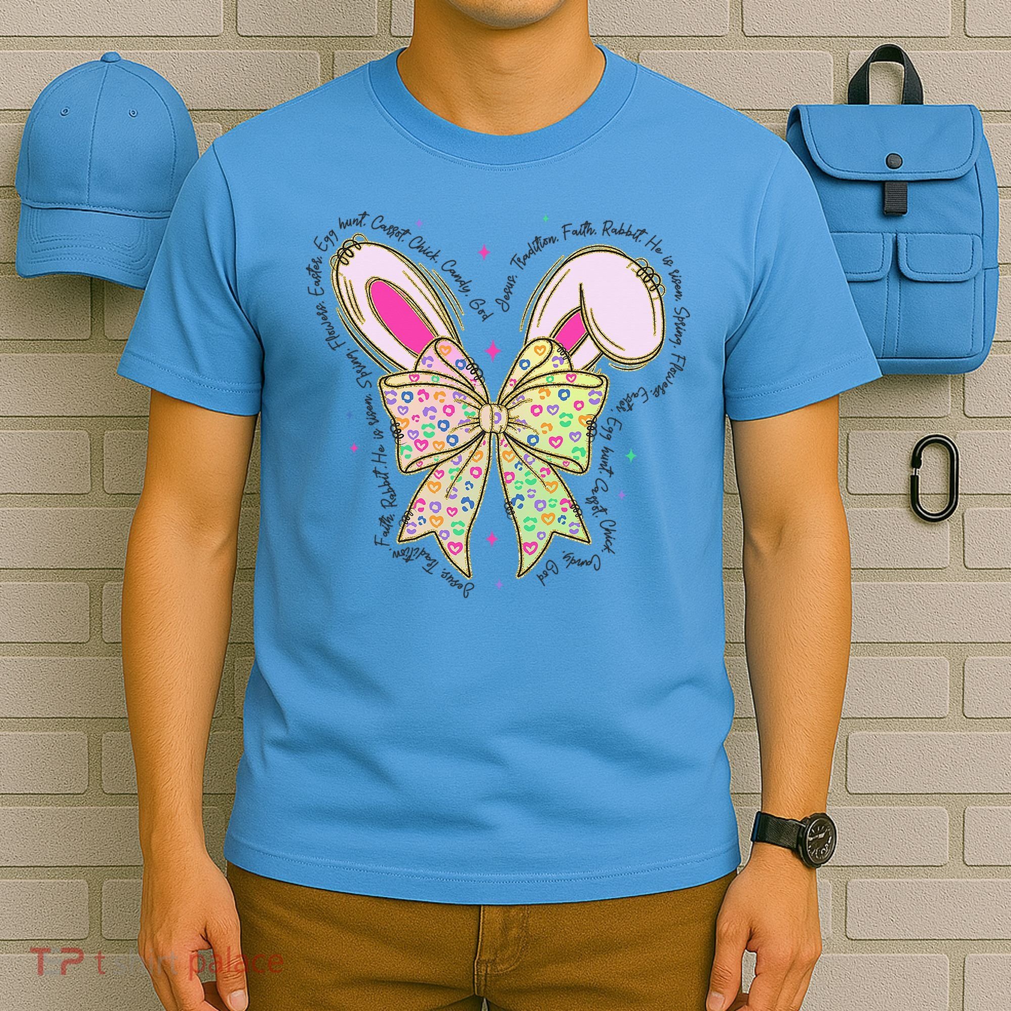 He Is Risen Easter Cross Coquette Jesus Christian Religious T-Shirt