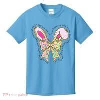 He Is Risen Easter Cross Coquette Jesus Christian Religious Kids T-Shirt thumb 0
