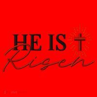 He Is Risen Jesus Christ Christian Faith Easter Embroidered Embroidered Santa Hat thumb 1