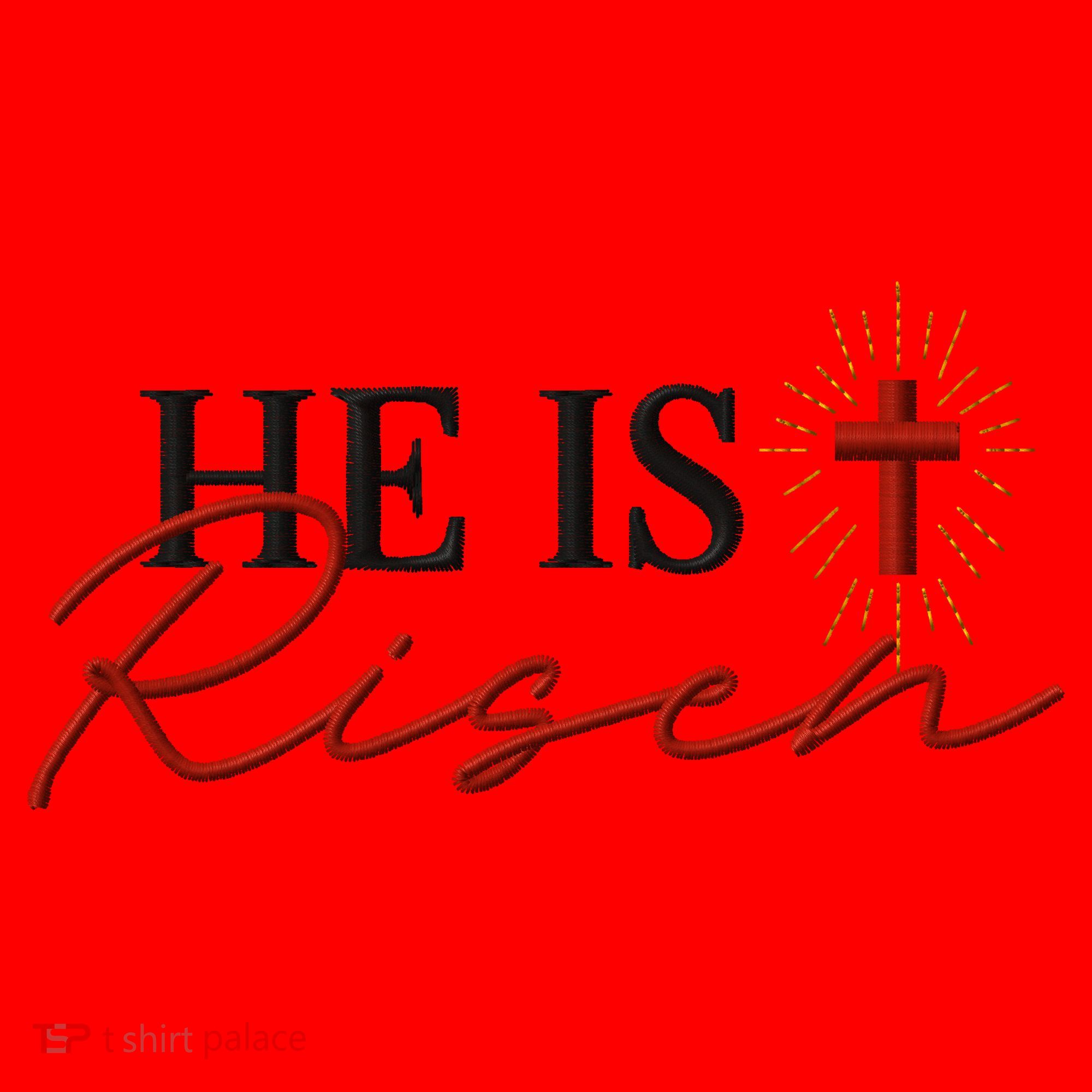 He Is Risen Jesus Christ Christian Faith Easter Embroidered Embroidered Santa Hat