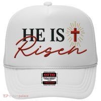 He Is Risen Jesus Christ Christian Faith Easter Embroidered Embroidered Hat thumb 0