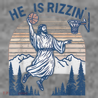 He Is Rizen Funny Easter Basketball Jesus Toddler Hoodie thumb 2