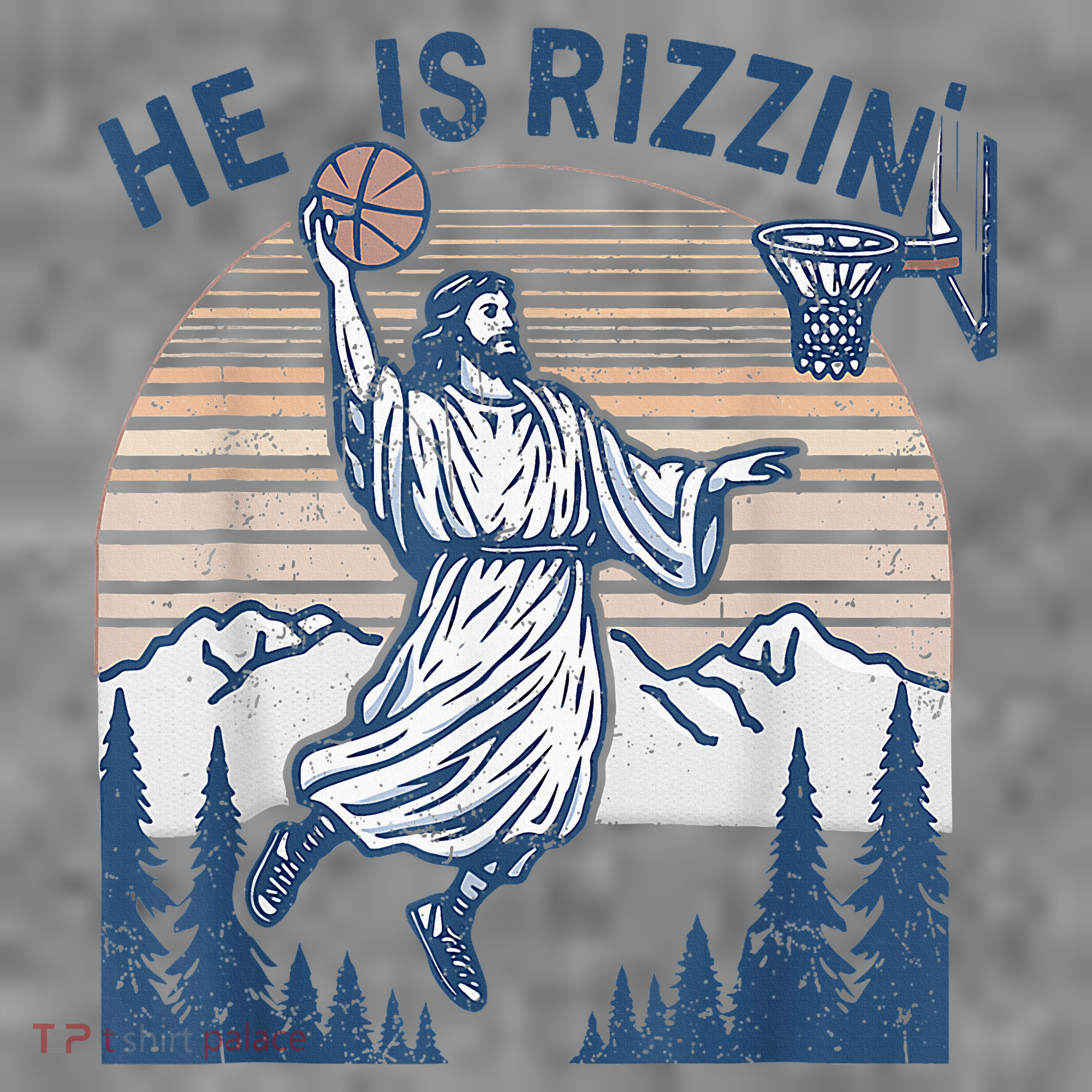 He Is Rizen Funny Easter Basketball Jesus Toddler Hoodie