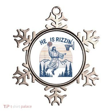 He Is Rizen Funny Easter Basketball Jesus Ornament