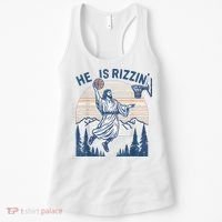 He Is Rizen Funny Easter Basketball Jesus Women's Tank Top thumb 0