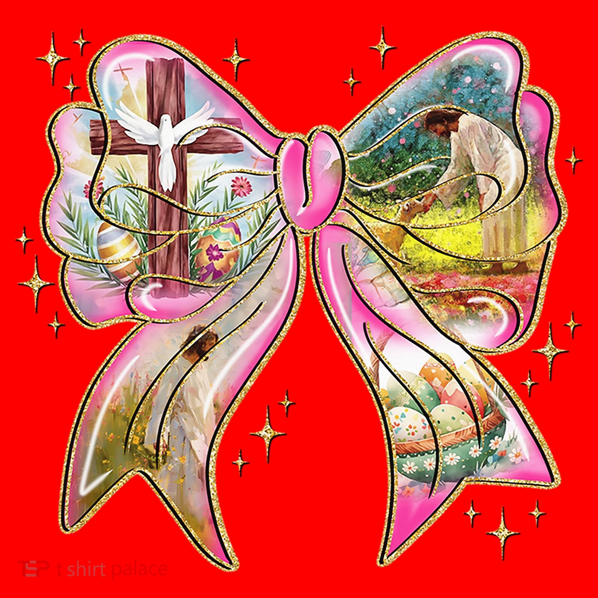 He Is Risen Easter Cross Coquette Jesus Christian Religious Santa Hat