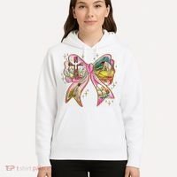 He Is Risen Easter Cross Coquette Jesus Christian Religious Hoodie thumb 5