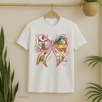 He Is Risen Easter Cross Coquette Jesus Christian Religious T-Shirt thumb 2