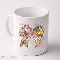 He Is Risen Easter Cross Coquette Jesus Christian Religious Coffee Mug thumb 0