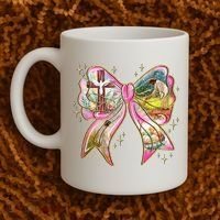 He Is Risen Easter Cross Coquette Jesus Christian Religious Coffee Mug thumb 2
