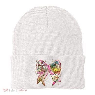 He Is Risen Easter Cross Coquette Jesus Christian Religious Beanie