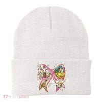 He Is Risen Easter Cross Coquette Jesus Christian Religious Beanie thumb 0