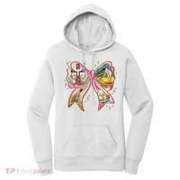 He Is Risen Easter Cross Coquette Jesus Christian Religious Women's Hoodie thumb 0