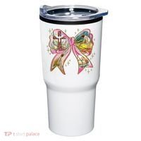 He Is Risen Easter Cross Coquette Jesus Christian Religious Tumbler thumb 0